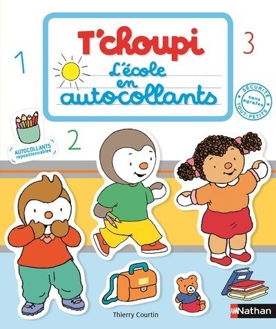 T'choupi L'ecole En Autocollants
