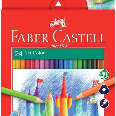 24 Colour Pencils- Tri Colour