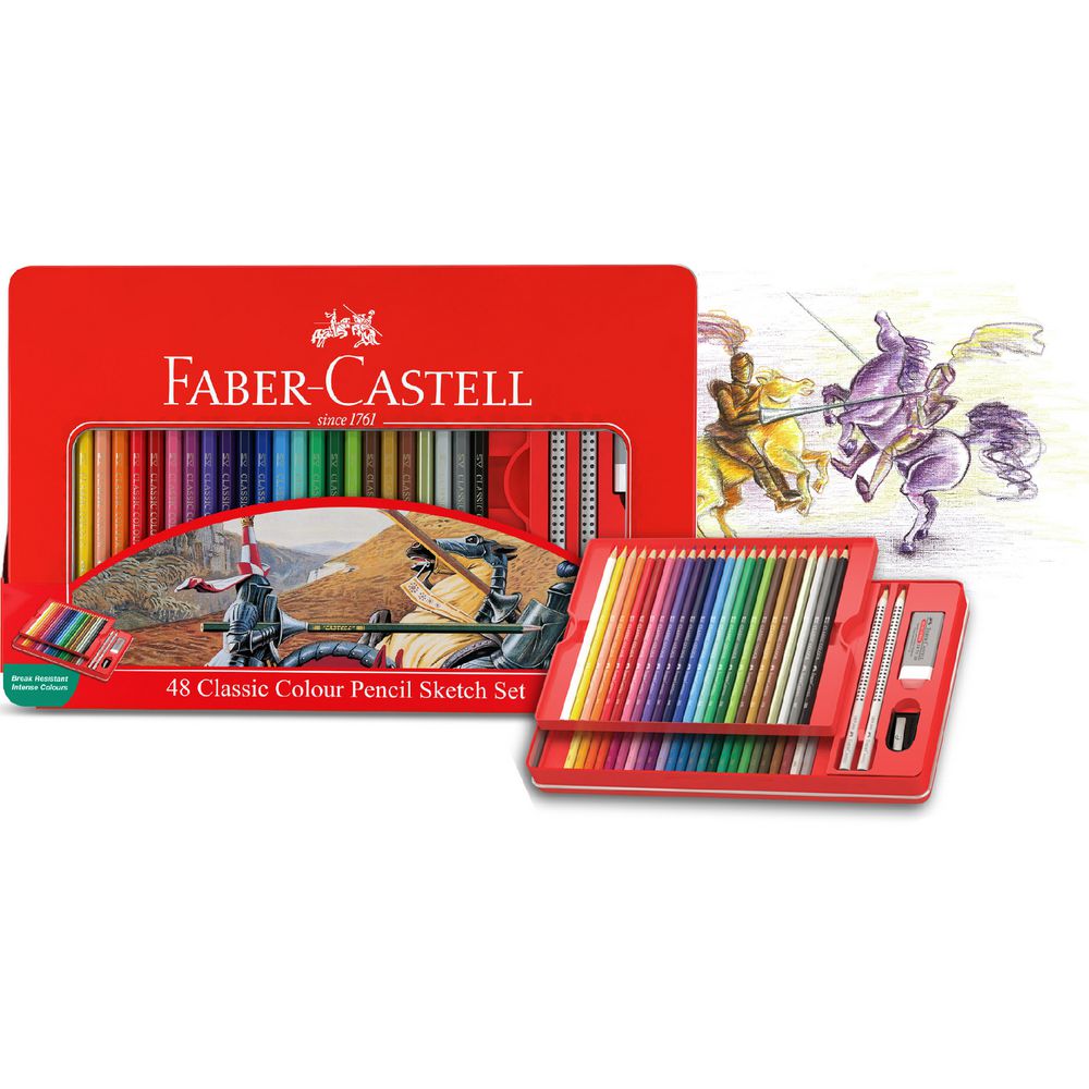 48 Classic Coloured Pencils Metal Box Naregatsi Bookstore