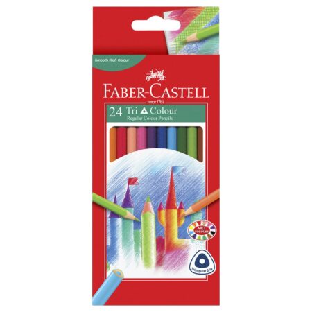 12 Triangular Coloured Pencils