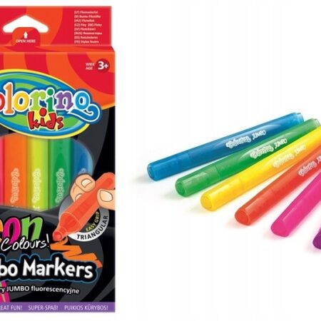 Colorino Jumbo Triangular Markers Neon 6 colours