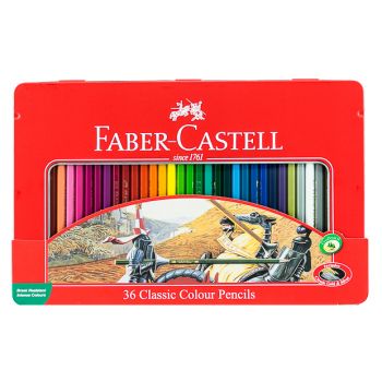 36 Classic Coloured Pencils - Metal Box