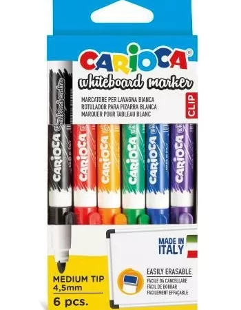 Carioca Whiteboard Markers x6
