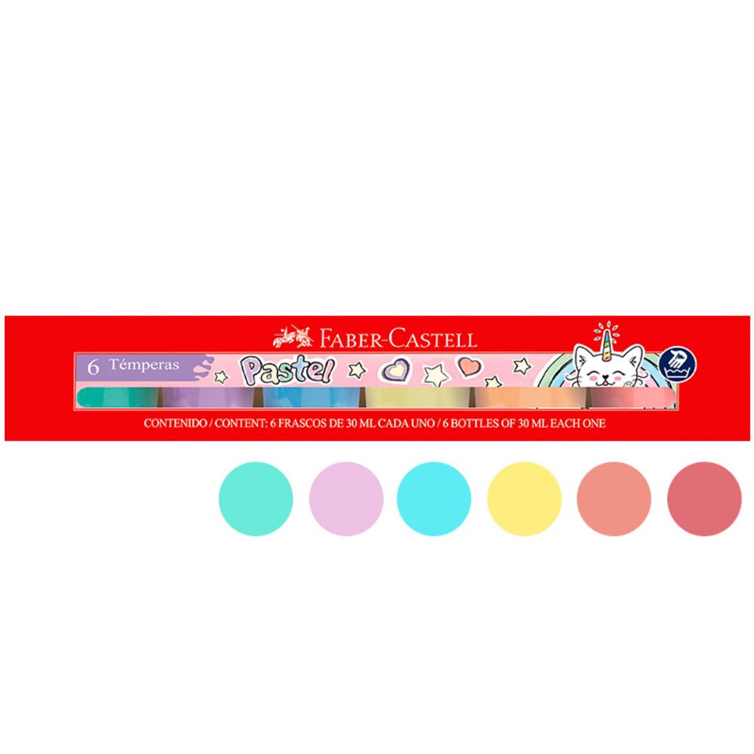 Faber Castell Pastel Gouache 30g 6 Colors - Image 2