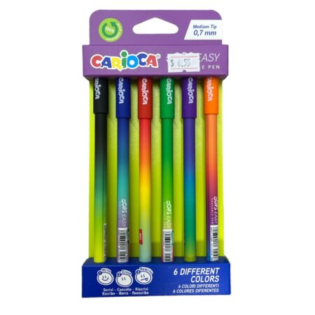 Carioca Erasable Pen 6 different colors