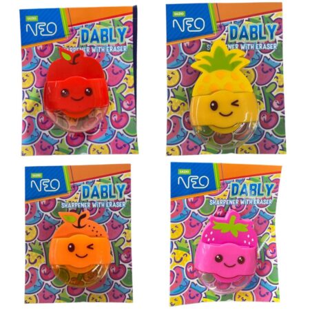 Fruits Erasers (with odor) + Sharpener