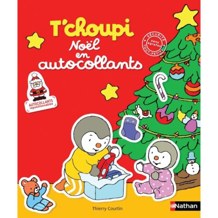 T'choupi Noel en autocollant