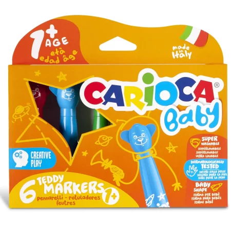 Carioca Teddy Markers 6 pcs
