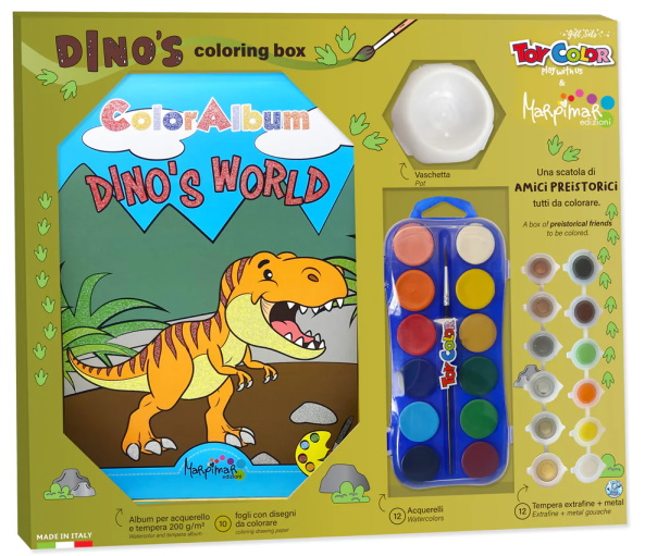 Dino Coloring Box - Toy Color - Made in Italy