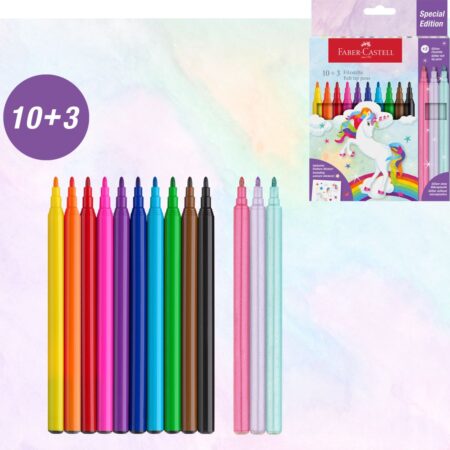 Faber Castell Unicorn Felt Tip Pens 10+3