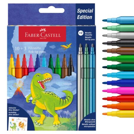 Faber Castell Dino Felt Tip Pens 10+3