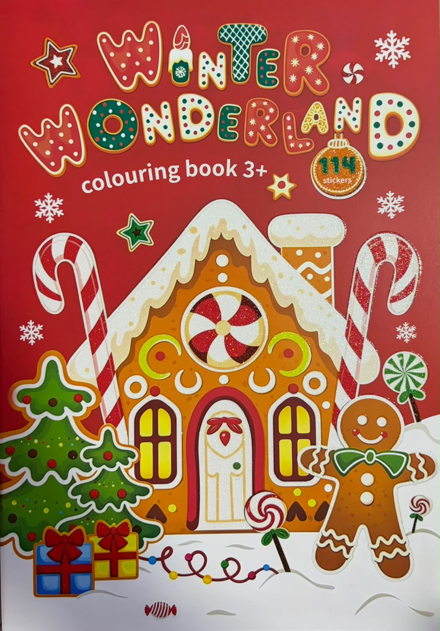 Winter wonderland Coloring + Activity + Sticker book