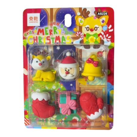 Christmas Eraser 6pcs