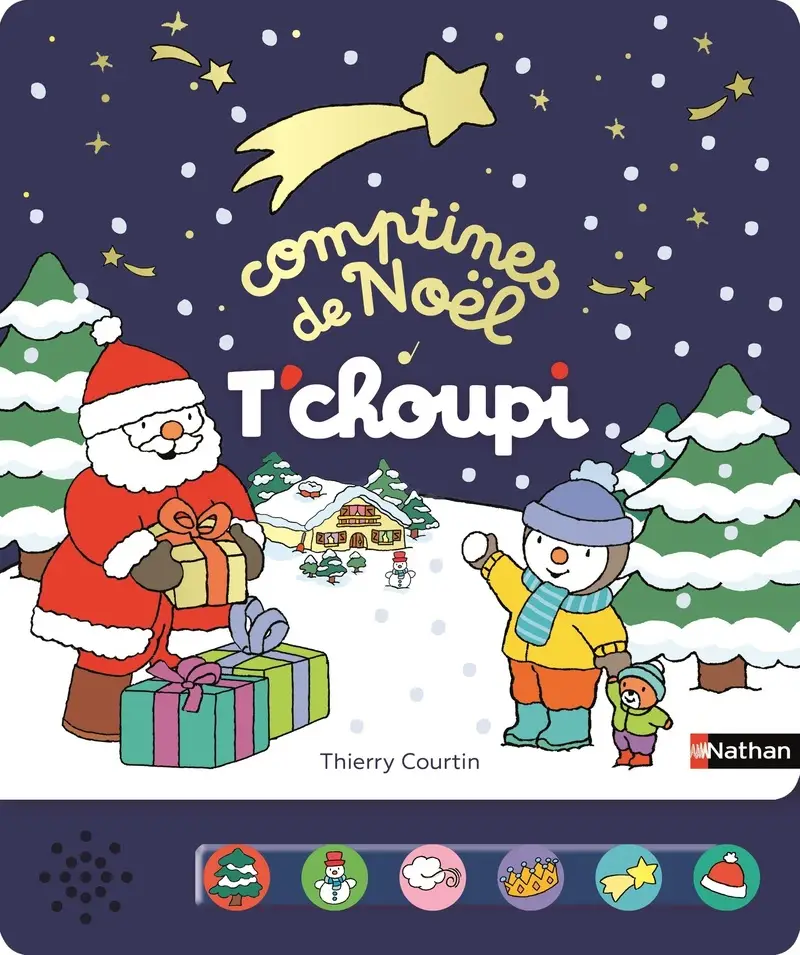 Comptines de Noël T'choupi - Livre musical 6 chansons pour enfant